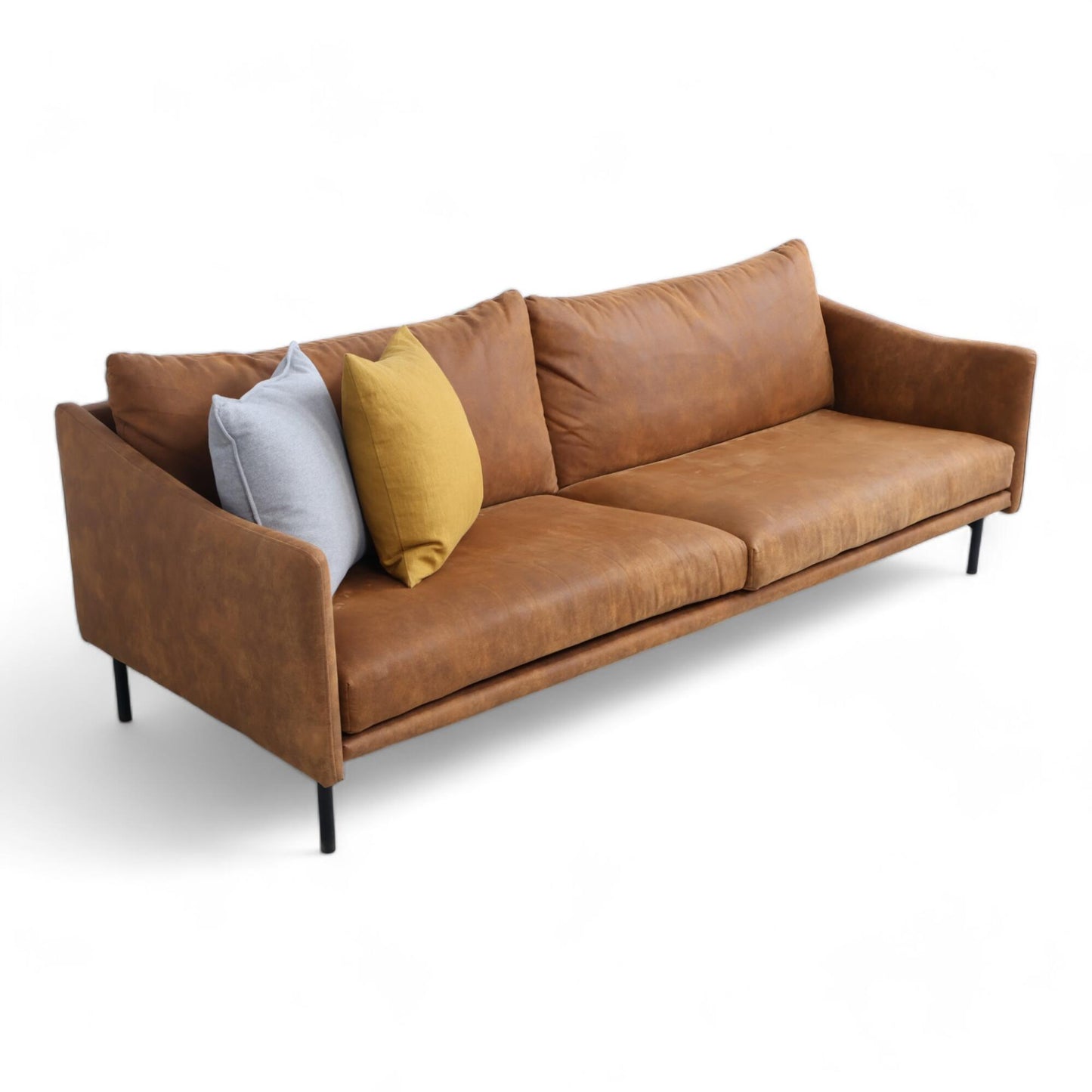 Utmerket tilstand | Brun Trendrom Harpan 3-seter sofa i skinn