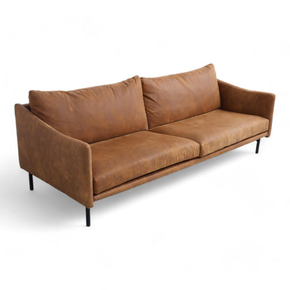 Utmerket tilstand | Brun Trendrom Harpan 3-seter sofa i skinn