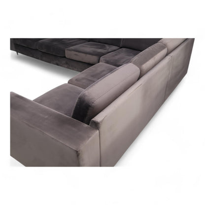 Nyrenset | Mørk grå Vision hjørnesofa i velur fra A-Møbler