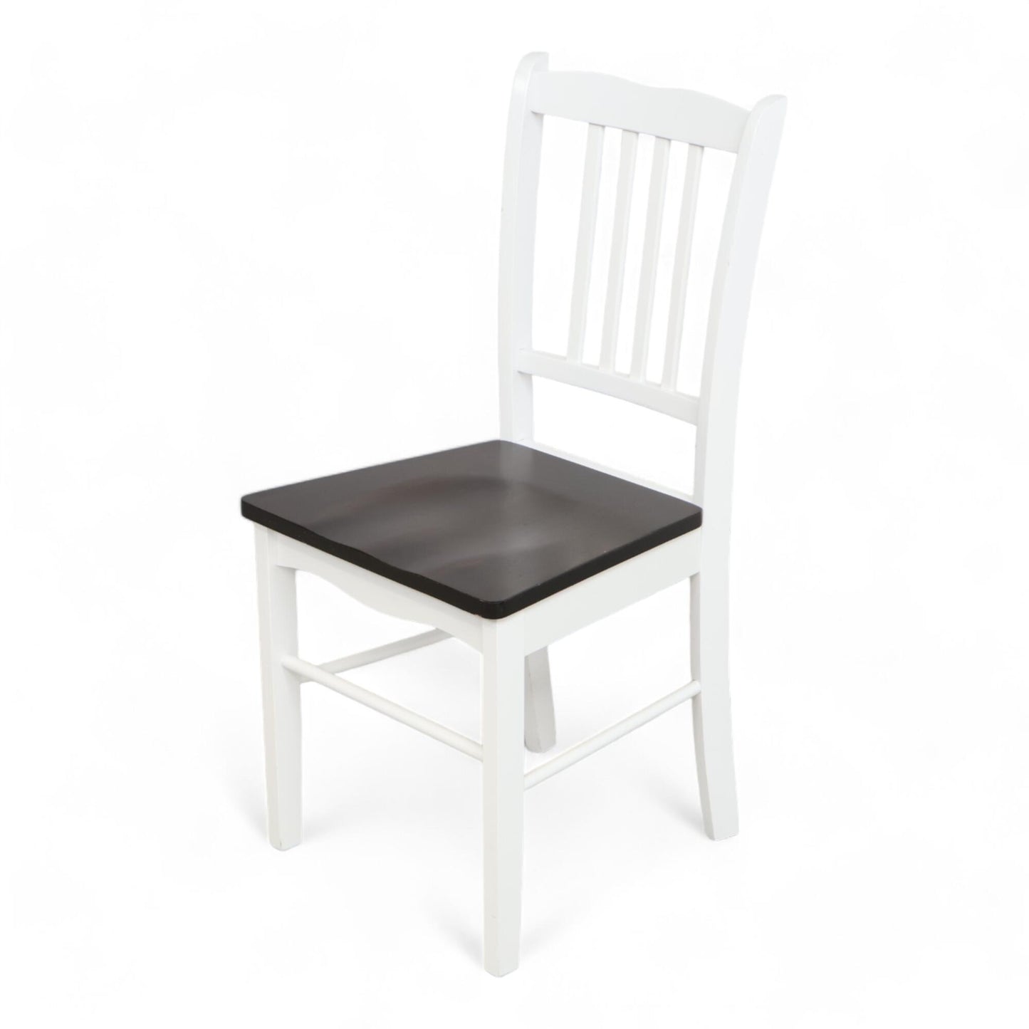 Nyrenset | Hvit med mørk brun sete stol fra Jysk