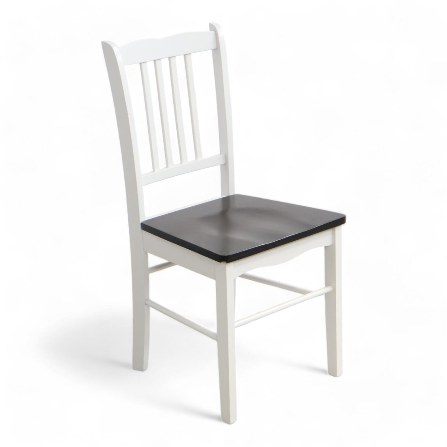 Nyrenset | Hvit med mørk brun sete stol fra Jysk
