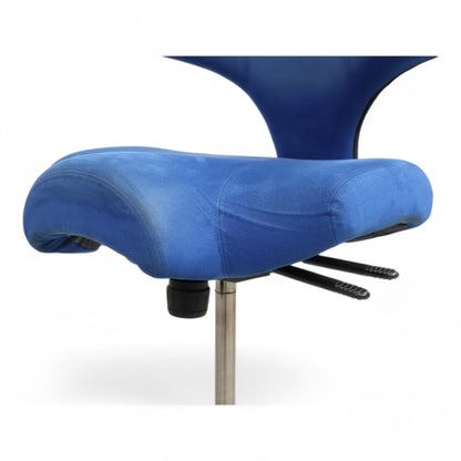 Nyrenset | Håg Capisco blå kontorstol med sadelsete