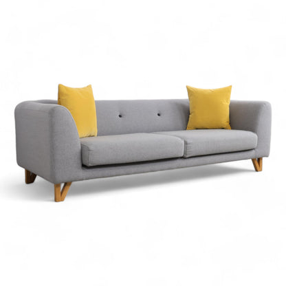 Nyrenset | Lys grå ull Eddie 3-seter sofa fra Sofacompany
