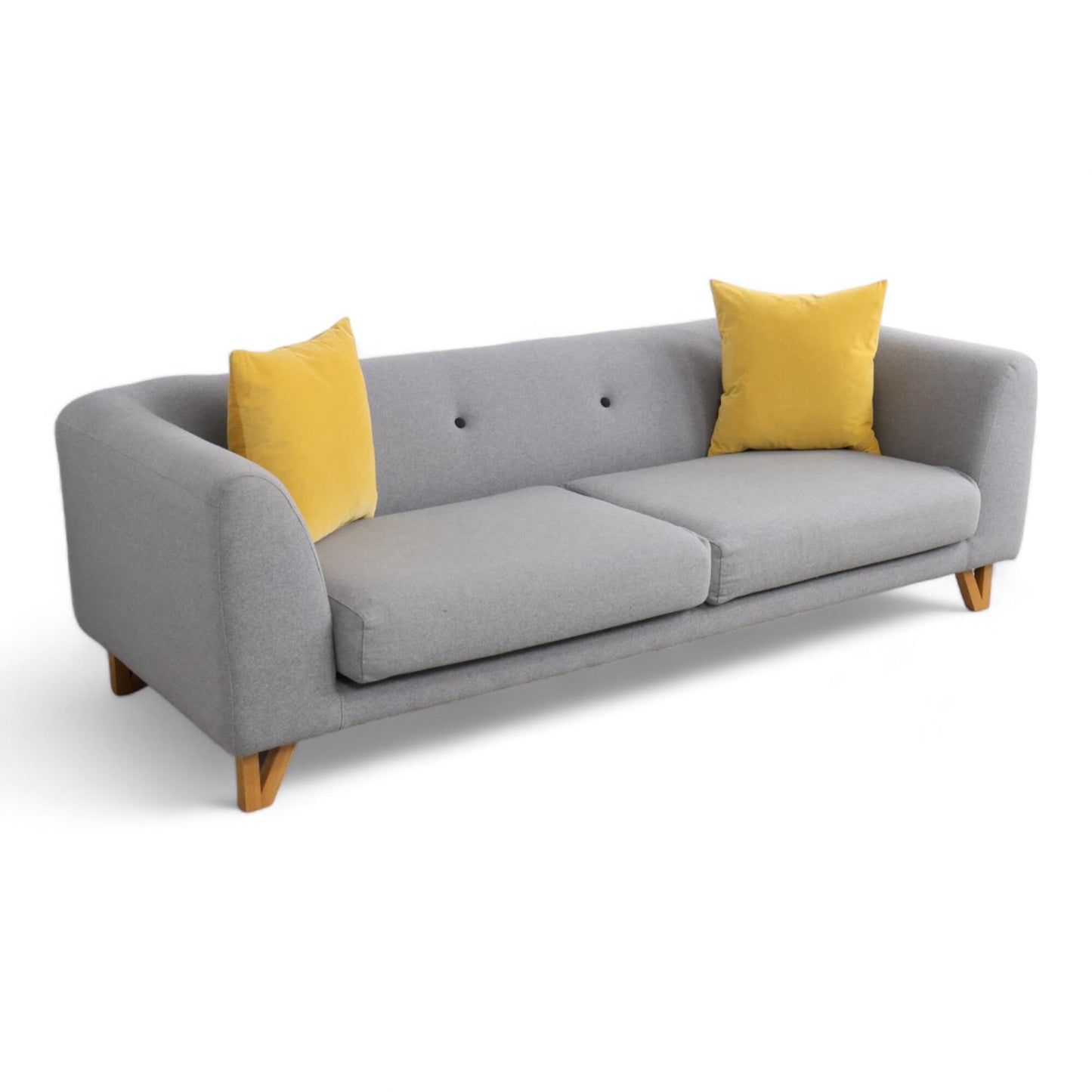 Nyrenset | Lys grå ull Eddie 3-seter sofa fra Sofacompany