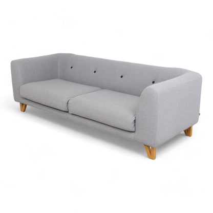 Nyrenset | Lys grå ull Eddie 3-seter sofa fra Sofacompany