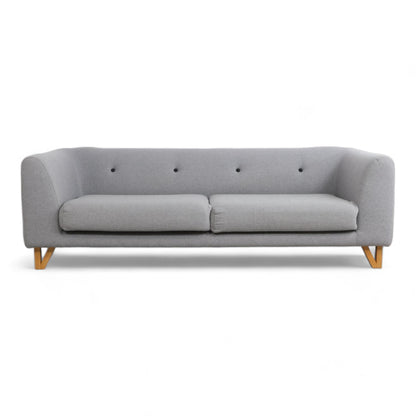 Nyrenset | Lys grå ull Eddie 3-seter sofa fra Sofacompany