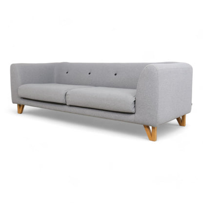 Nyrenset | Lys grå ull Eddie 3-seter sofa fra Sofacompany