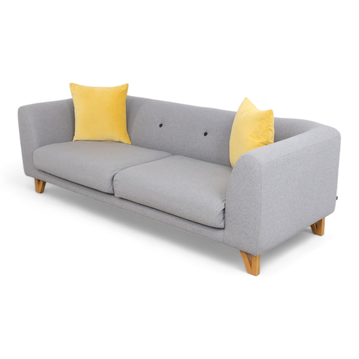 Nyrenset | Lys grå ull Eddie 3-seter sofa fra Sofacompany