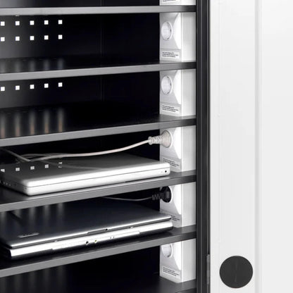 Helt nytt | Ladeskap RECOVER, med hjul, 10 rom, lys grå