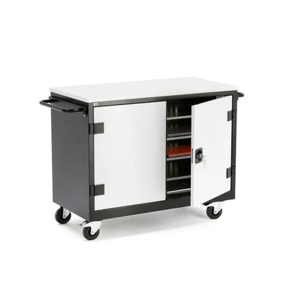 Helt nytt | Ladeskap RECOVER, med hjul, 10 rom, lys grå