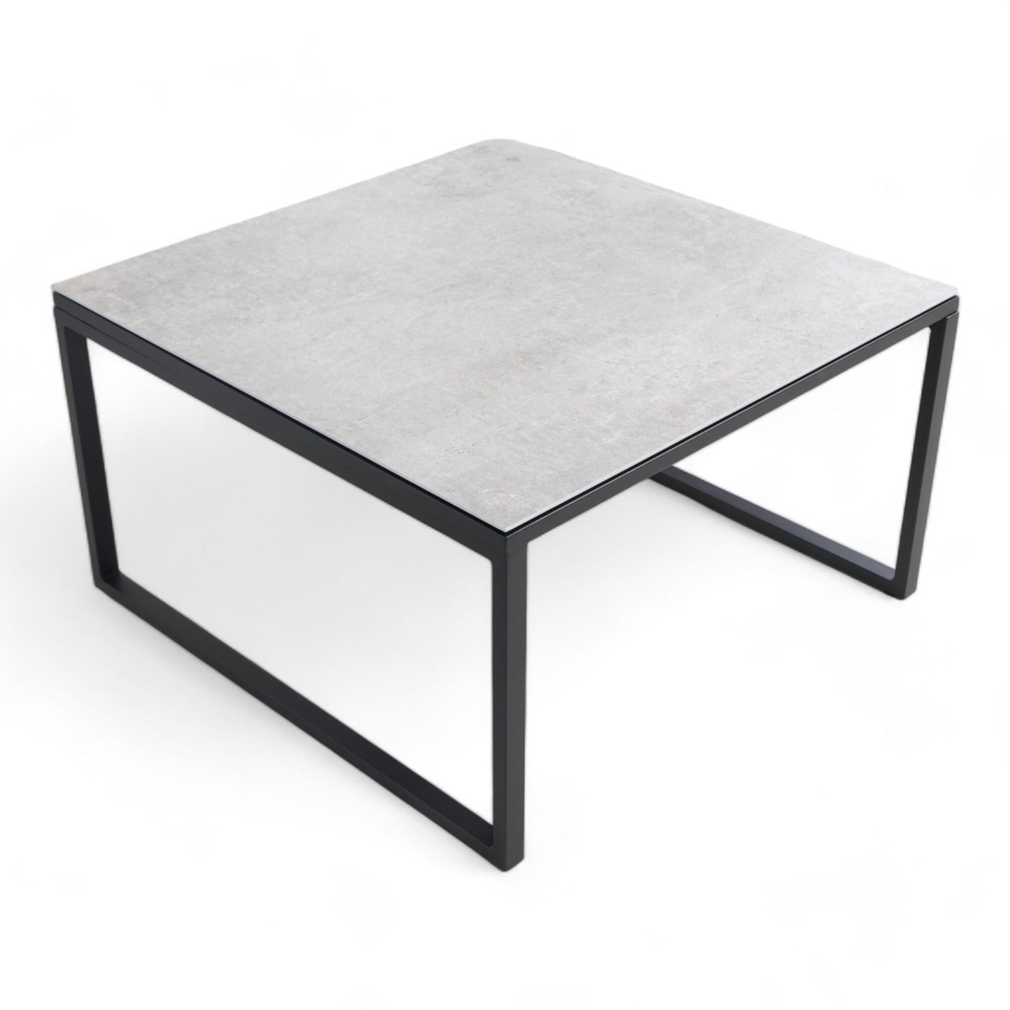 Nyrenset | Brafab Talance Sofabord, betonglook grå plate, Sorte ben, 80x80