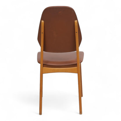 Retro spisestuestoler i teak/brun i 1960-talls stil