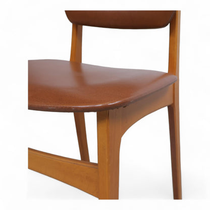 Retro spisestuestoler i teak/brun i 1960-talls stil