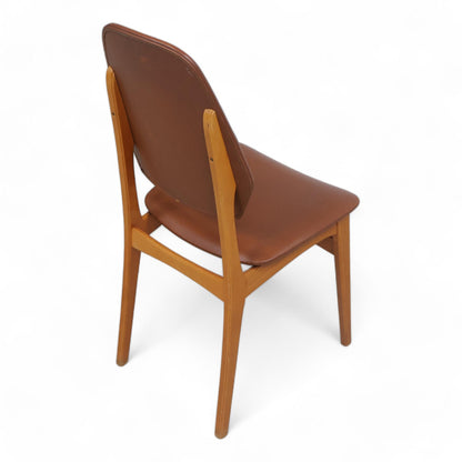 Retro spisestuestoler i teak/brun i 1960-talls stil