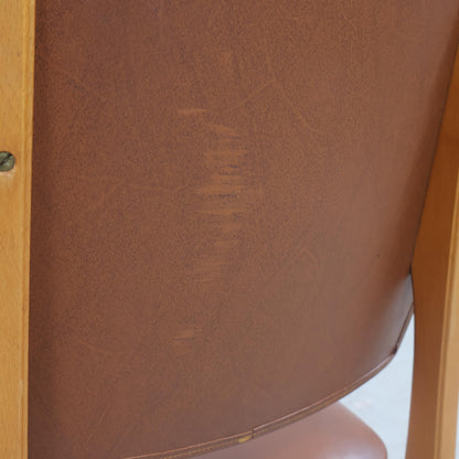 Retro spisestuestoler i teak/brun i 1960-talls stil