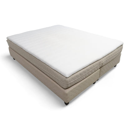 Nyrenset | Beige Jensen Pulse seng med Ikea Tuddal overmadrass, 160x200cm