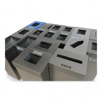 Nyrenset | Komplett søppelkasse-sett i metall