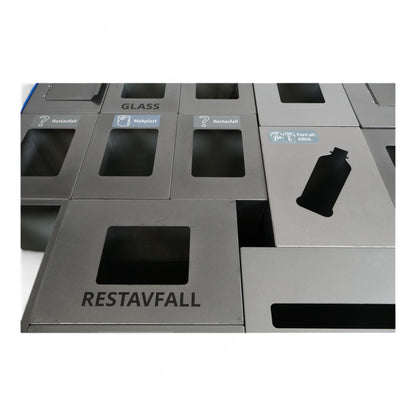 Nyrenset | Komplett søppelkasse-sett i metall