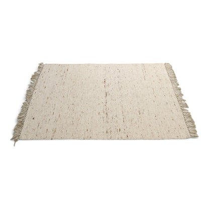 Nyrenset | 100% ullteppe i beige, størrelse 140x200 cm
