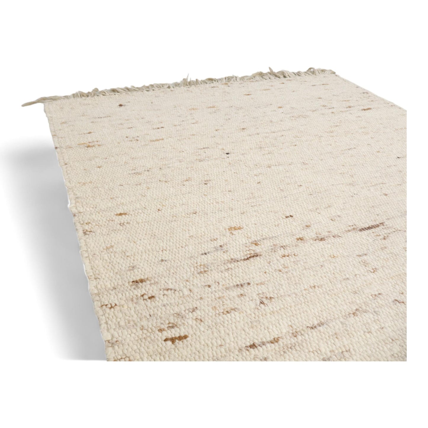 Nyrenset | 100% ullteppe i beige, størrelse 140x200 cm