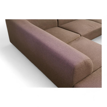 Nyrenset | Brun Bolia Seville hjørnesofa i brun tekstil med puff