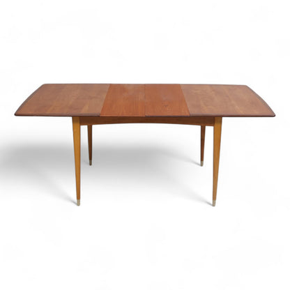 Vintage spisebord i teak med ileggsplater