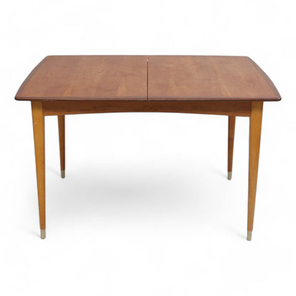 Vintage spisebord i teak med ileggsplater