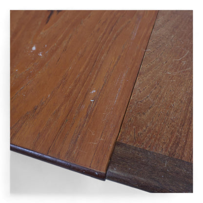 Vintage spisebord i teak med ileggsplater