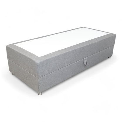 Nyrenset | 90x200 Grå Bohus Stockholm magasinseng med oppbevaring