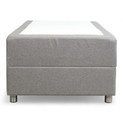 Nyrenset | 90x200 Grå Bohus Stockholm magasinseng med oppbevaring