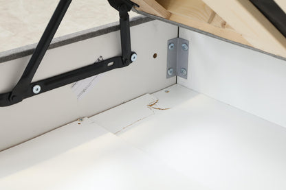 Nyrenset | 90x200 Grå Bohus Stockholm magasinseng med oppbevaring