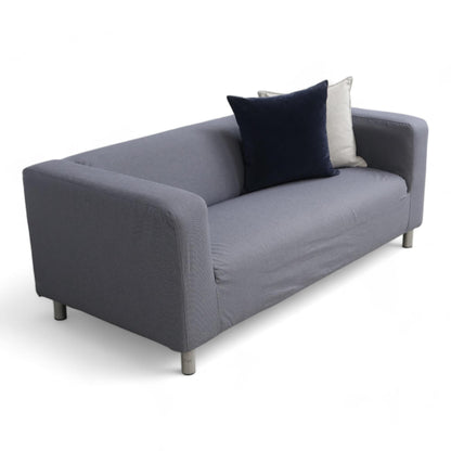 Nyrenset | IKEA Klippan 2-seter sofa i mørk grå/blå