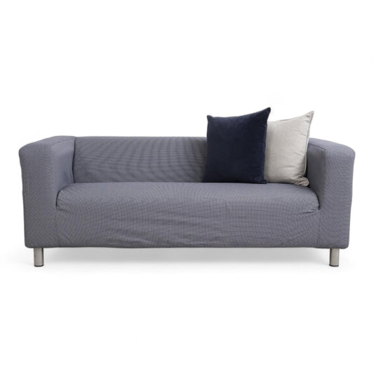 Nyrenset | IKEA Klippan 2-seter sofa i mørk grå/blå
