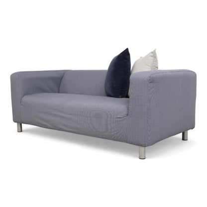 Nyrenset | IKEA Klippan 2-seter sofa i mørk grå/blå