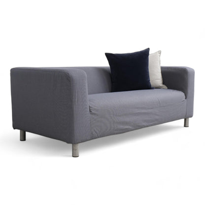 Nyrenset | IKEA Klippan 2-seter sofa i mørk grå/blå