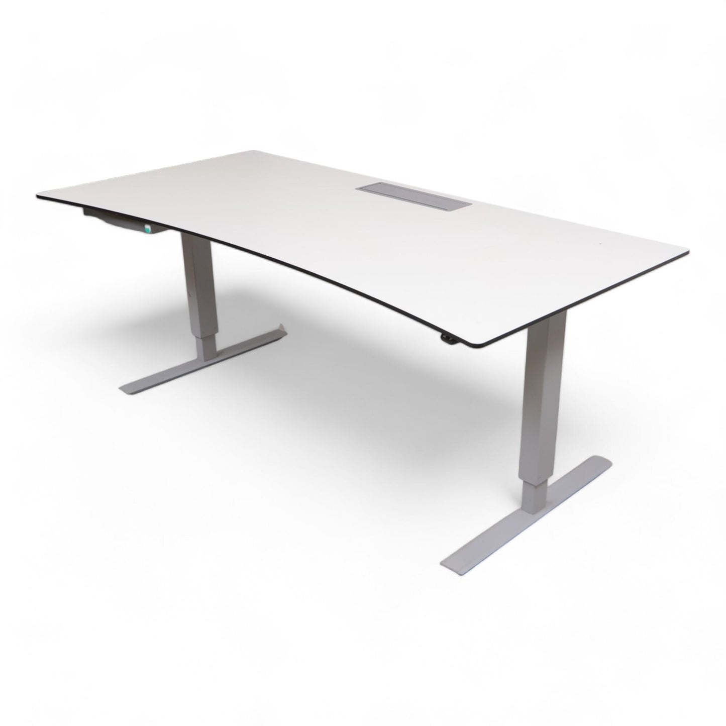 Kvalitetssikret | 180x90 cm, Elektrisk hev/senk skrivebord med magebue