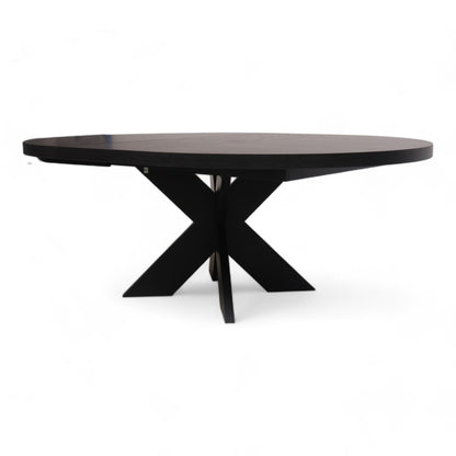 Ubrukt | SixBondStreet | Somerset spisebord m/uttrekk - Ø150-200 x H75 cm - Sort