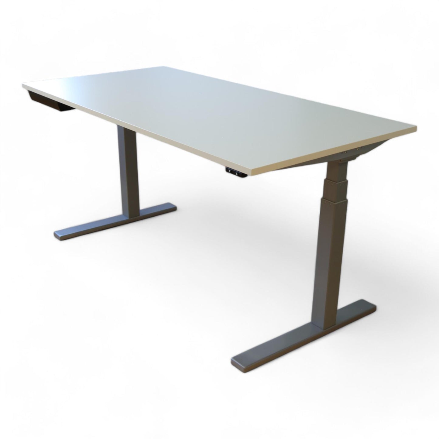 Kvalitetssikret | LINAK hev- og senkeskrivebord i hvit og grå