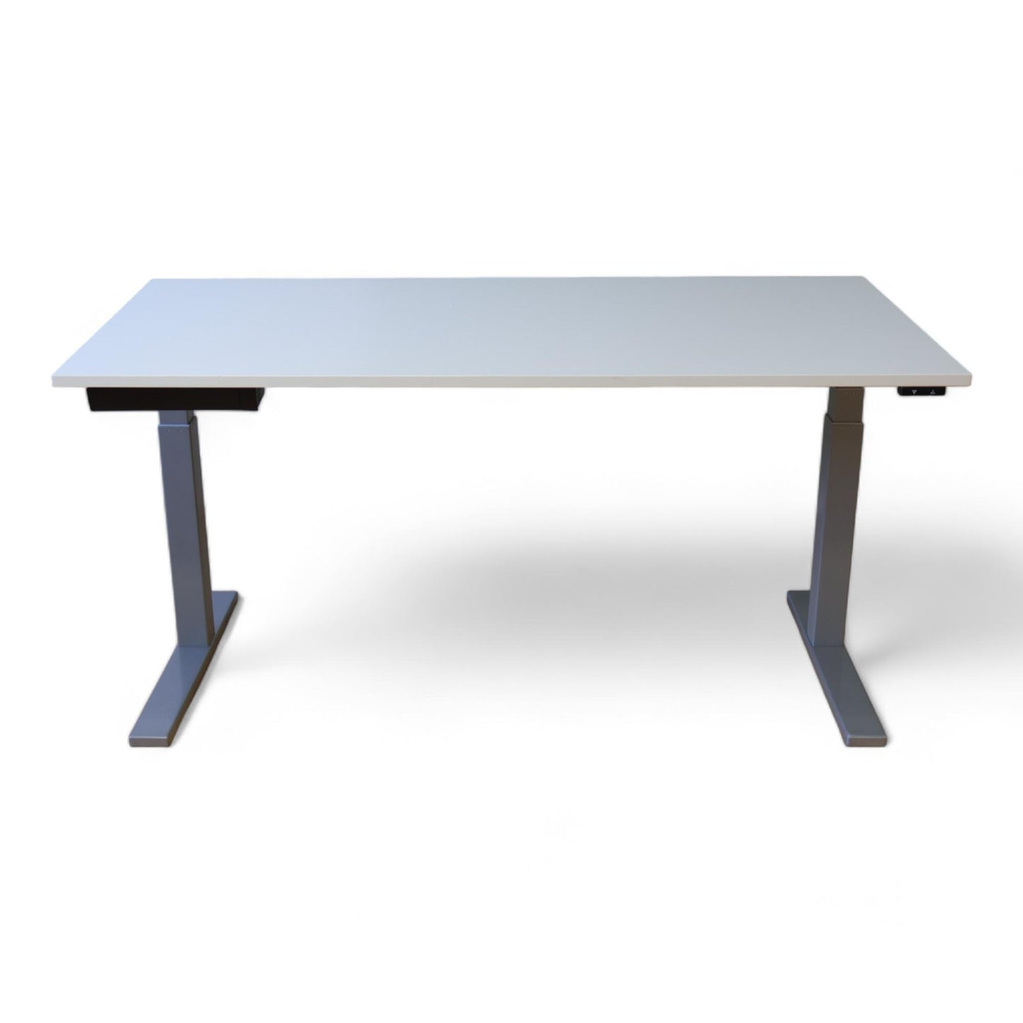 Kvalitetssikret | LINAK hev- og senkeskrivebord i hvit og grå