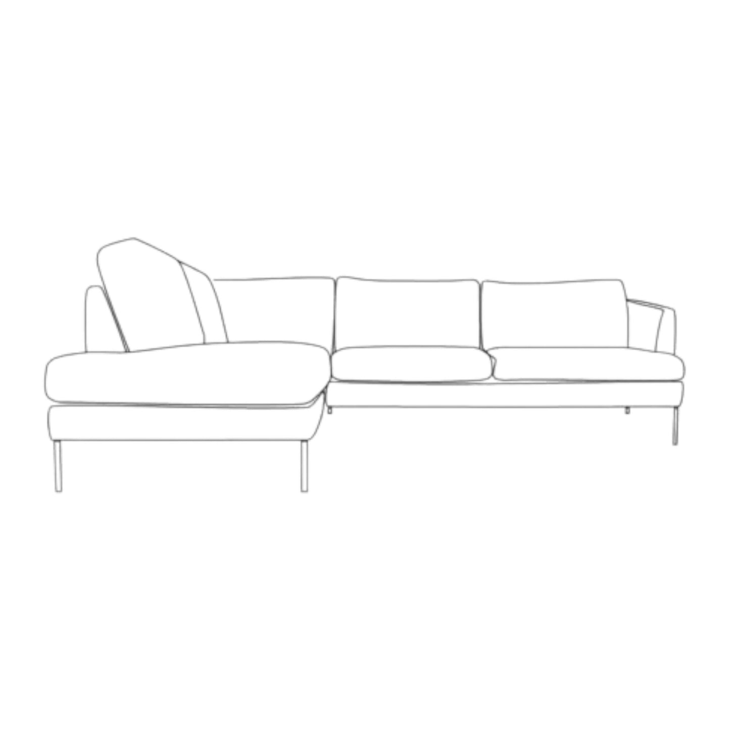 Helt Nytt | Ava sofa med sjeselong, beige fra Kid