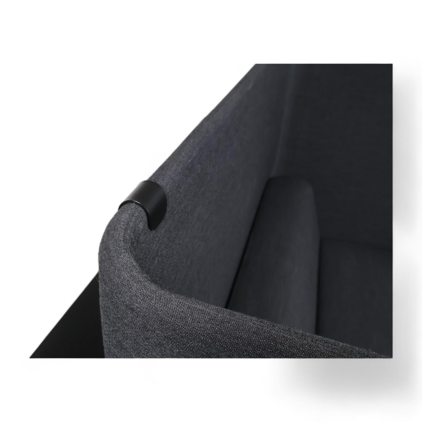 Nyrenset | Mørk grå Holmris B8 Tweet alcove sofa med arbeidsstasjon