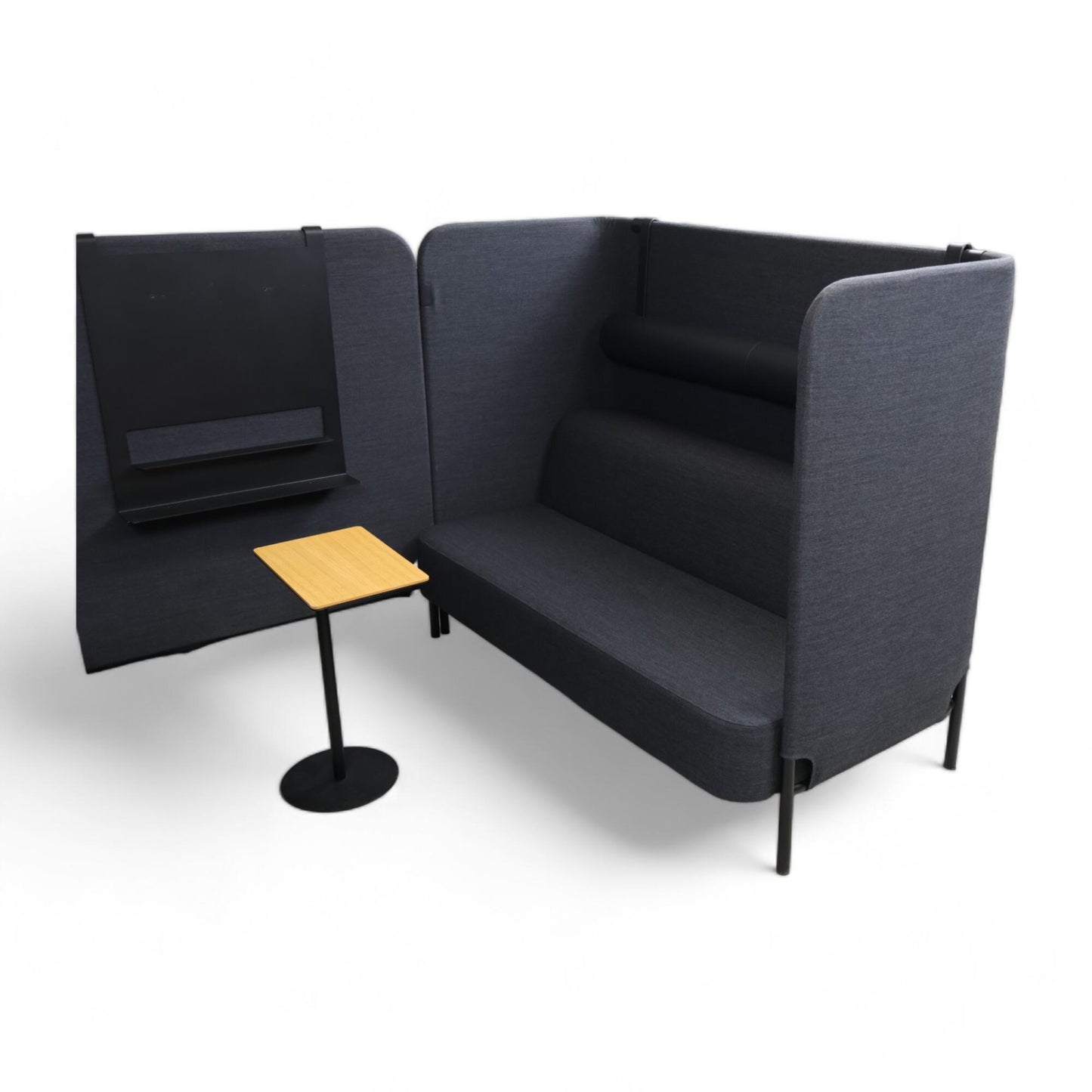 Nyrenset | Mørk grå Holmris B8 Tweet alcove sofa med arbeidsstasjon