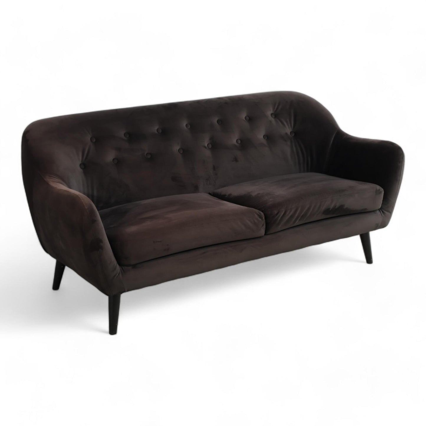 Nyrenset | Mørkebrun 2-seter sofa i velur