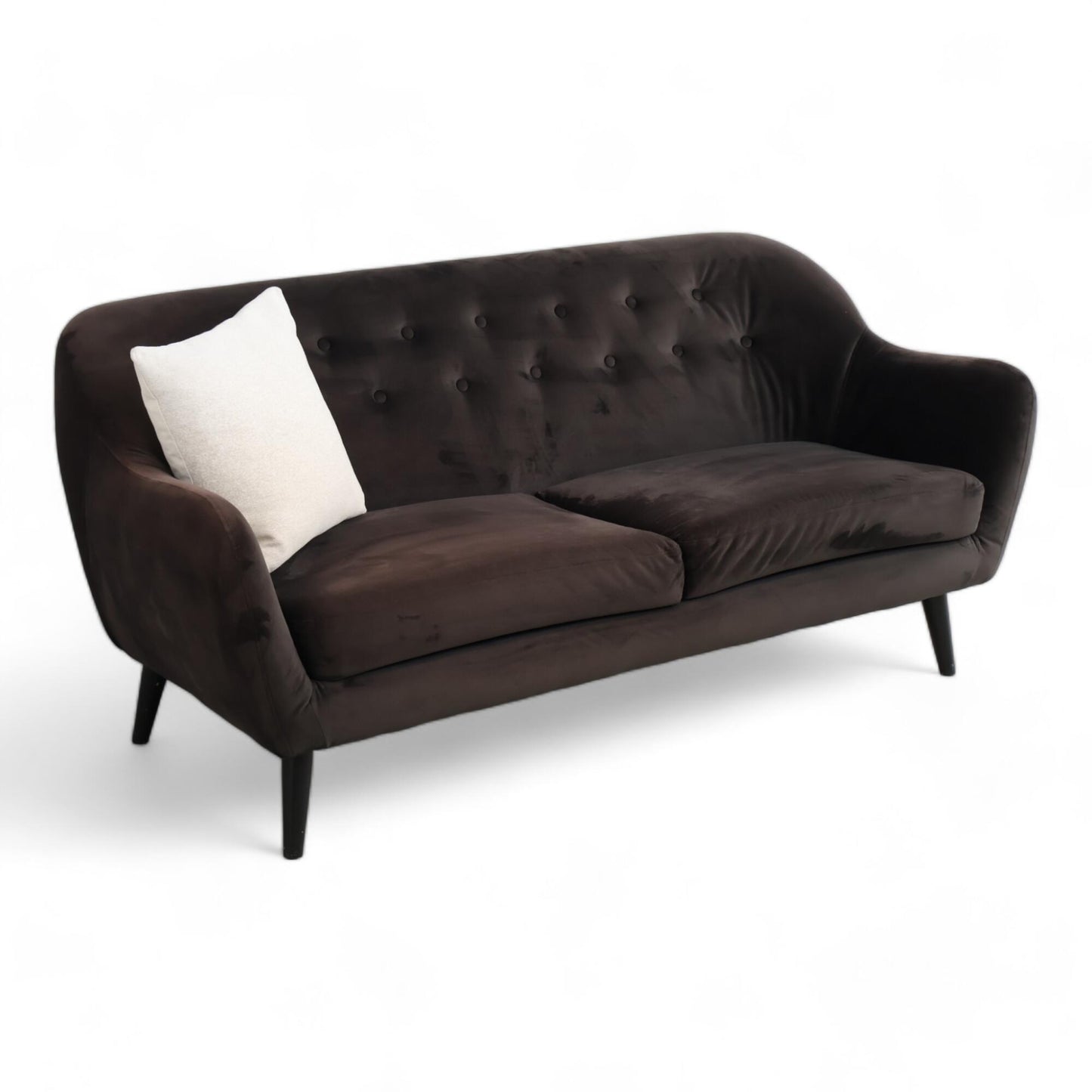 Nyrenset | Mørkebrun 2-seter sofa i velur