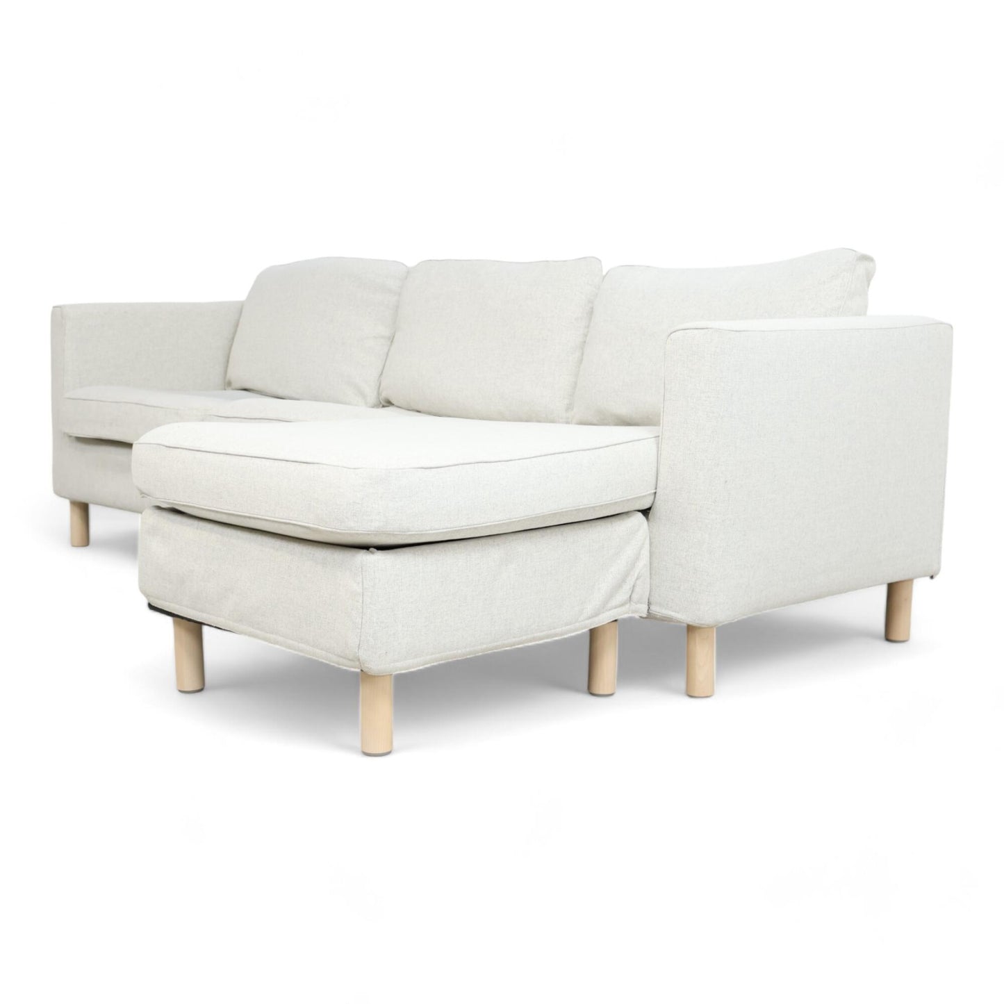 Nyrenset | IKEA PÄRUP 3-seters sofa med sjeselong i beige