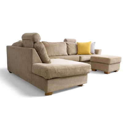 Nyrenset | Furninova Setup hjørnesofa med puff i brun