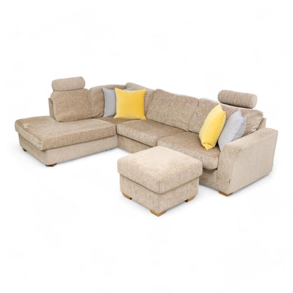 Nyrenset | Furninova Setup hjørnesofa med puff i brun