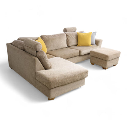 Nyrenset | Furninova Setup hjørnesofa med puff i brun