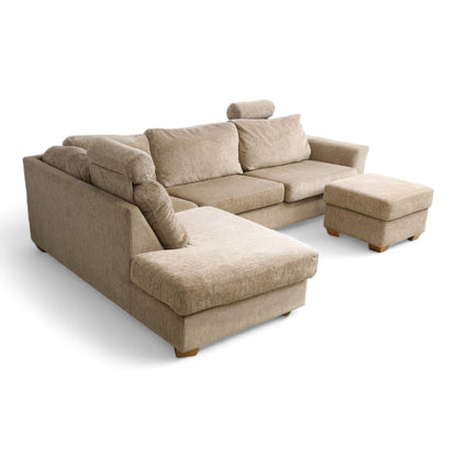 Nyrenset | Furninova Setup hjørnesofa med puff i brun