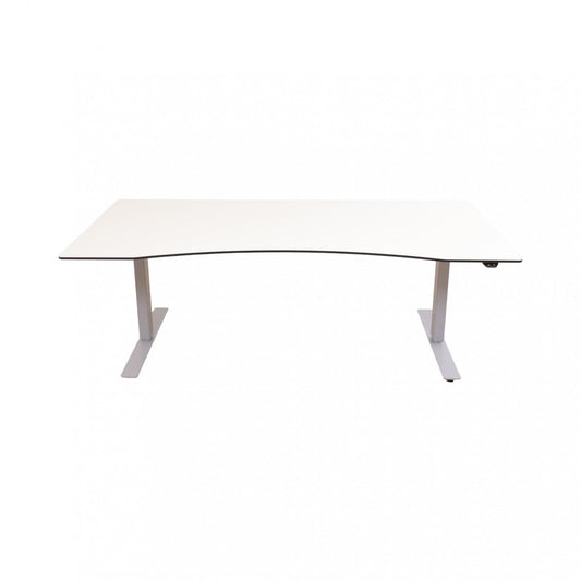 Kvalitetssikret | Linak elektriske hev/senk skrivebord, 160x80 cm med grå ben